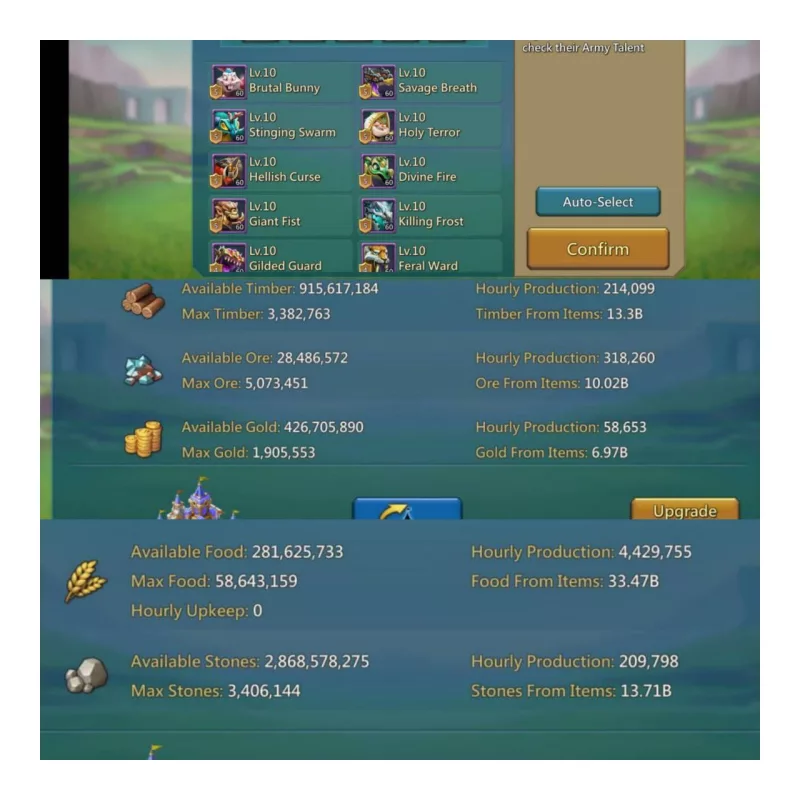 7 mythic champ  /  1214/1110/1115 max stats