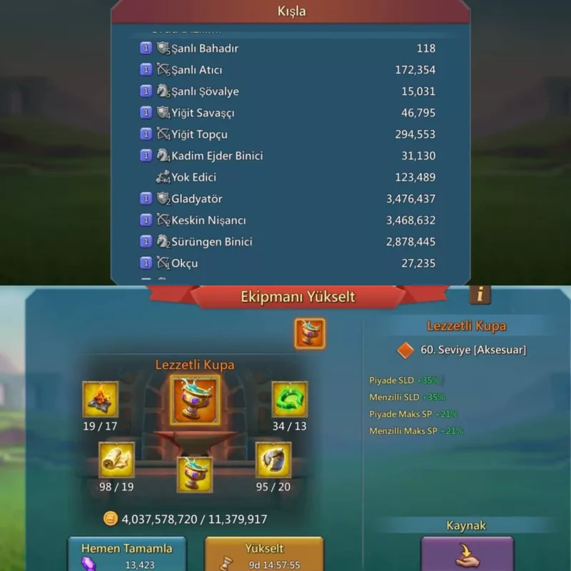 1461-1403-1482% stats / 1 Lv.14/13, 3 Lv.12 Champs