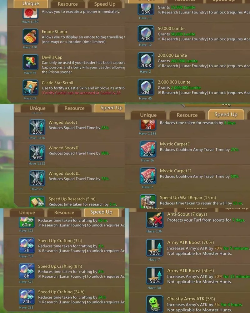 1 Lv.14 / 13, 3 Lv.12 Champs