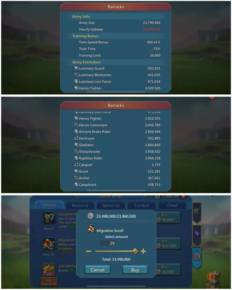 10+1 Champs / 1226-1158-1188% no forts