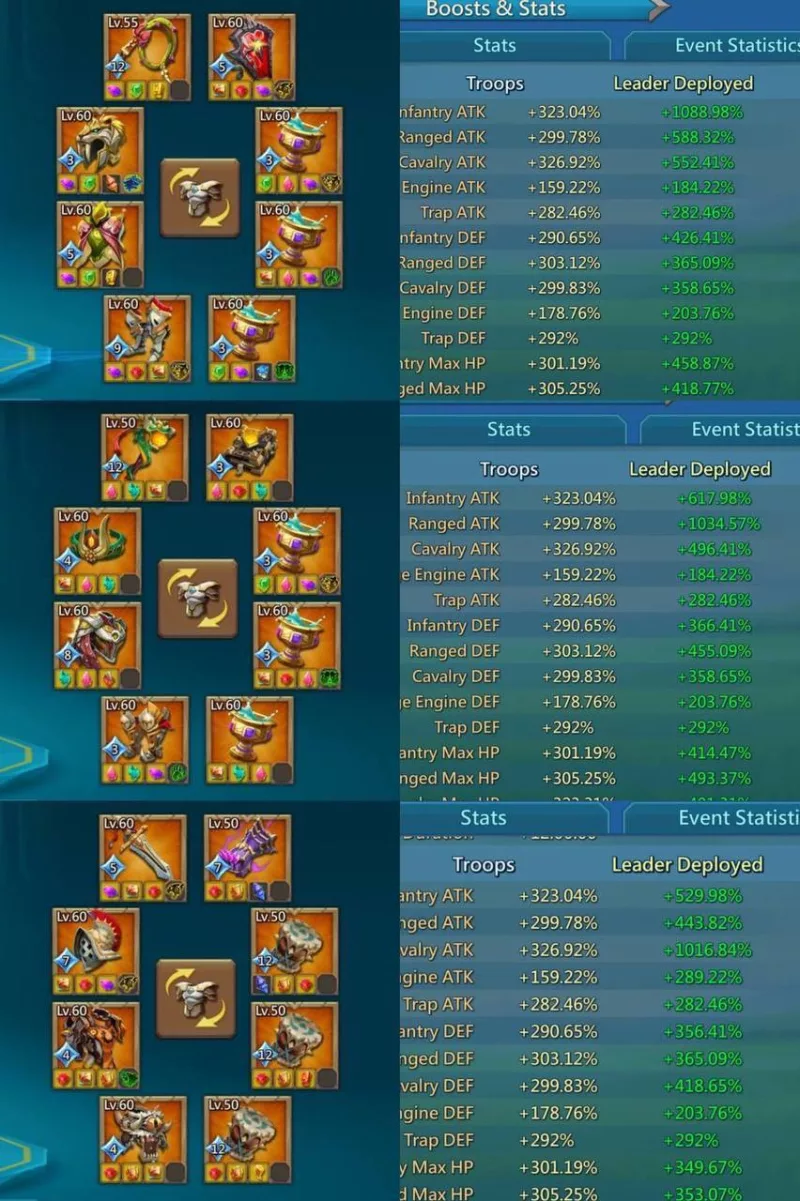 8 CHAMPS /  1143-1079-1061% Stats