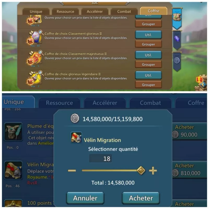 Low quest might / 9 champ full set