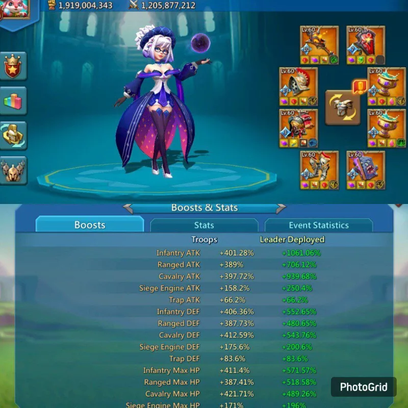 fly to K1653 / 4 mythic champ  2 lvl 13 champ