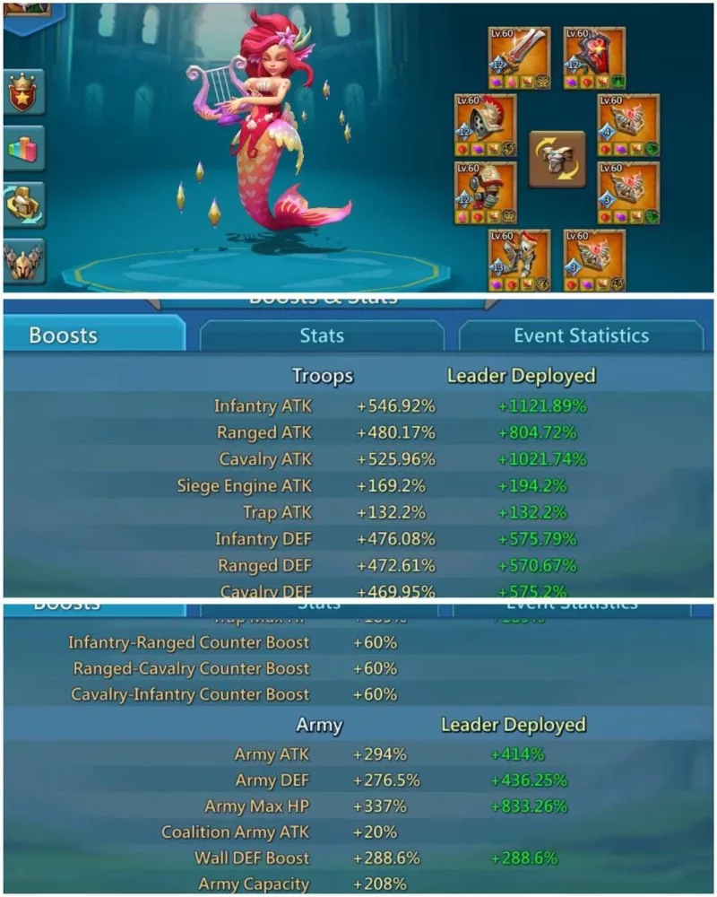 1 Lv.13, 4 Lv.12 Champs, B Stats 546%, 480%, 525%