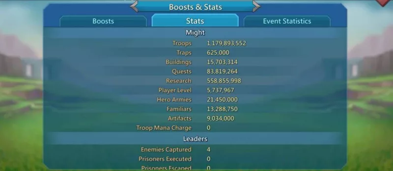 1.9b T5  / 4m gems / 25m+ t4