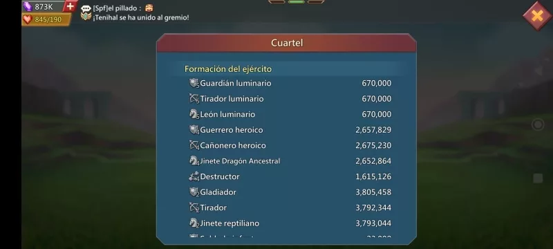 1.4B - 23M Tropas - 2MT5 - 1758Días aceleración - Full recursos